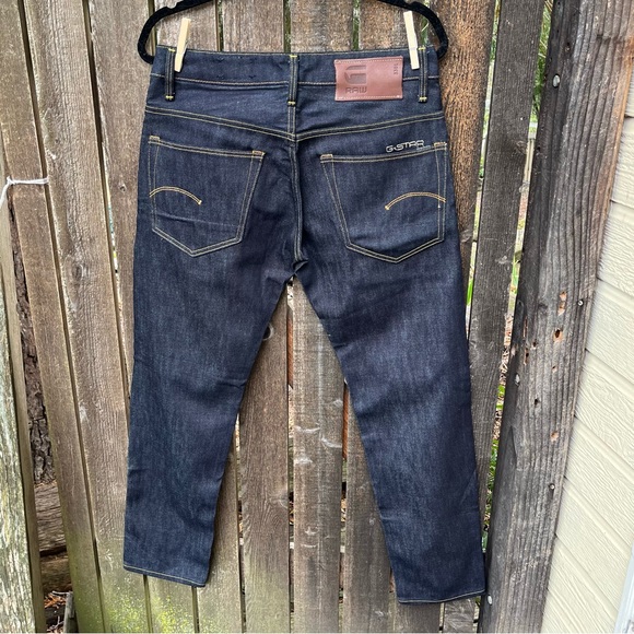 G-Star Raw Men’s 3301 Low Tapered Button Fly Dark Wash Jeans NWOT Sz 30 X 30 - Picture 10 of 16